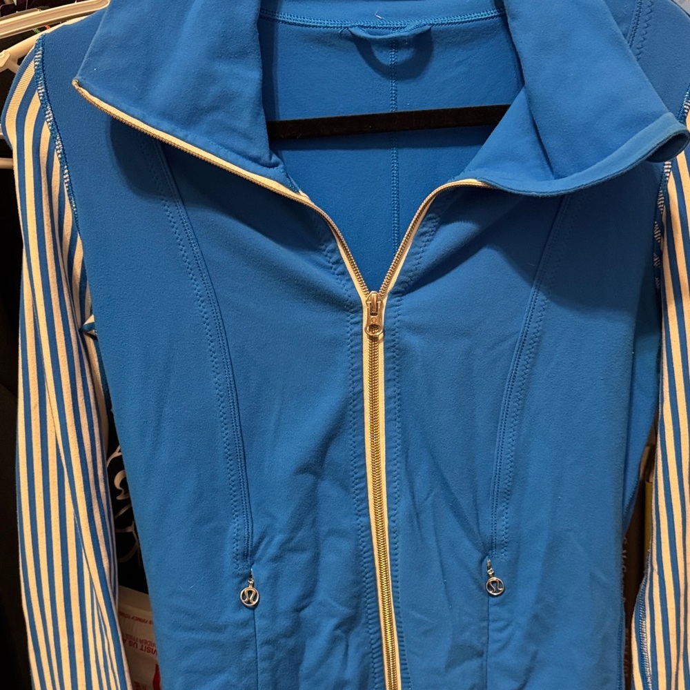 Lululemon Yoga Zip-Up Jacket with Striped Sleeves